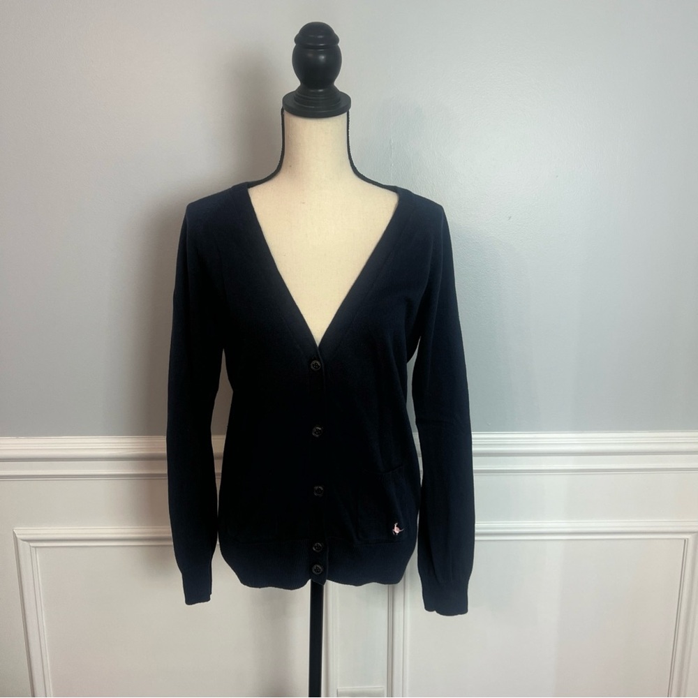 Jack Wills University Outfitters Women's Navy Blue Cardigan Cotton Cashmere Sz 8